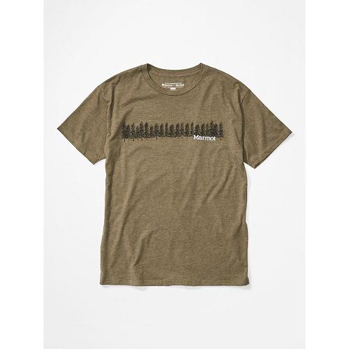 Marmot Clothes Brown NZ - Forest T-Shirts Mens NZ3152748